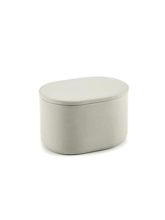 Serax Cose Potje met deksel ovaal L - 102x70x65mm - Beige