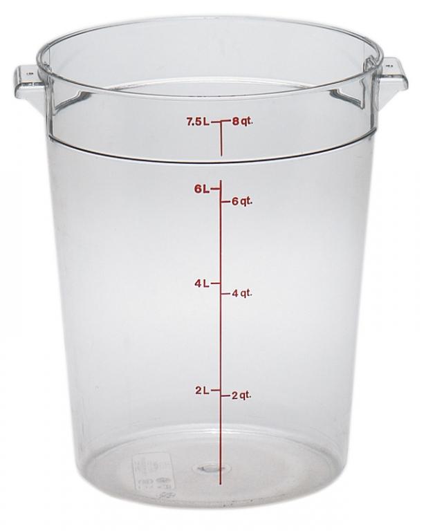 Cambro Voorraadbus zonder deksel - Ø252mm - 7.6 Ltr - Clear