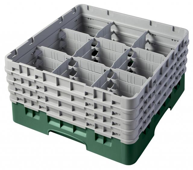 Cambro Voetglazenkorf met 4 opzetstukken - 500x500 H 267mm max 215mm 9 compartimenten - Sherwood Gre