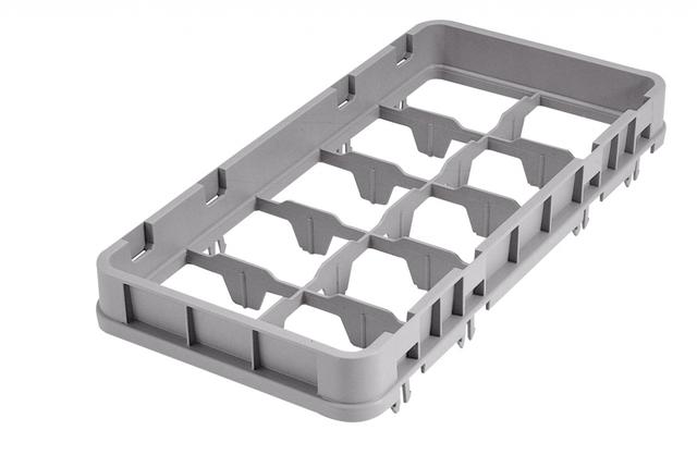 Cambro Opzetstuk half drop 10 compartimenten - 502x252 H 51mm max 41mm - Soft Gray