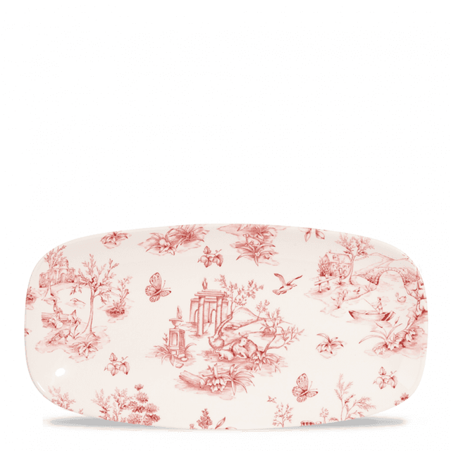 Churchill Vintage Prints Chef's bord langwerpig - 298x153mm - Cranberry Toile