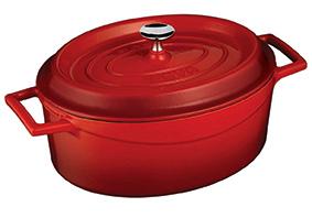 LAVA Trendy Casserole ovaal - 4.67Ltr - Red/Black