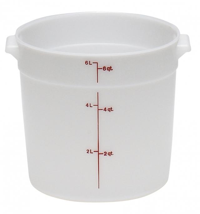 Cambro Voorraadbus zonder deksel poly - Ø252mm - 5.7 Ltr - White