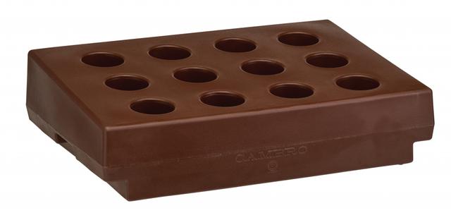 Cambro Rek voor 12 bestekcylinders - 840x580x230mm - Dark Brown