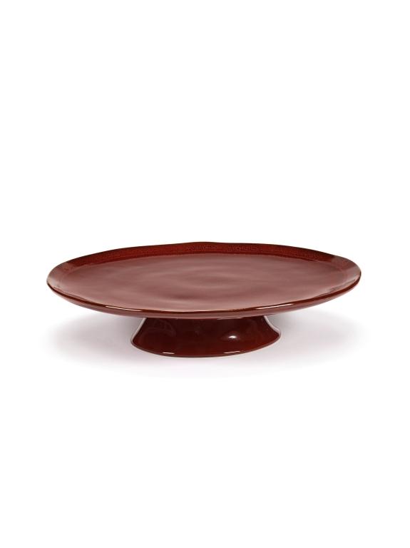 Serax La Mère tableware Plateau groot op voet - Ø305mm - H 60mm - Venetian Red
