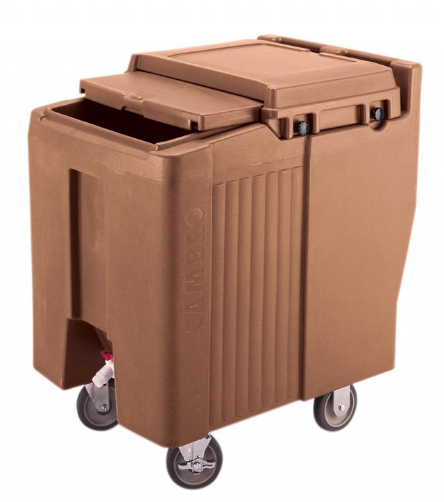 Cambro IJsblokjescontainer verrijdbaar - 80kg - 610x955x745mm - Coffee Beige