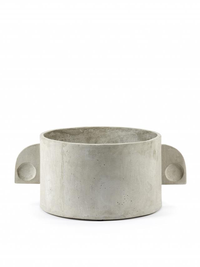 Serax Pot Art deco rond - Ø430mm - H 250mm - Grijs beton