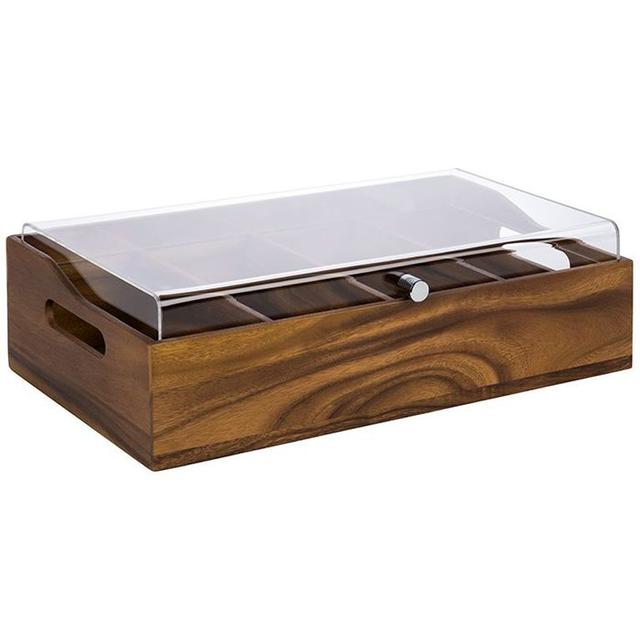 APS Bestekbak met deksel Vintage - 510x280x145mm - Bruin