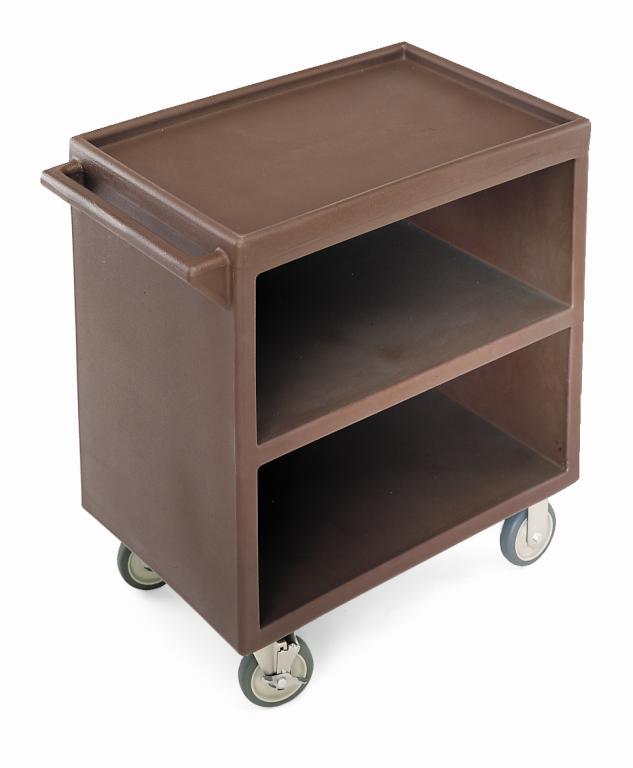 Cambro Serveerwagen met 3 bladen en 1 zijde dicht - 845x510x880mm - Dark Brown