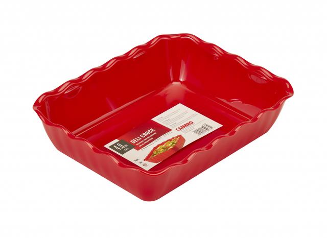 Cambro Vitrineschaal rechthoekig 335x265x80mm - Red