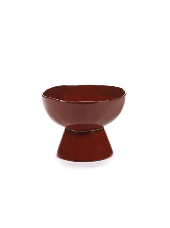 Serax La Mère tableware Schaal hoog groot op voet - Ø205mm - H 145mm - Venetian Red