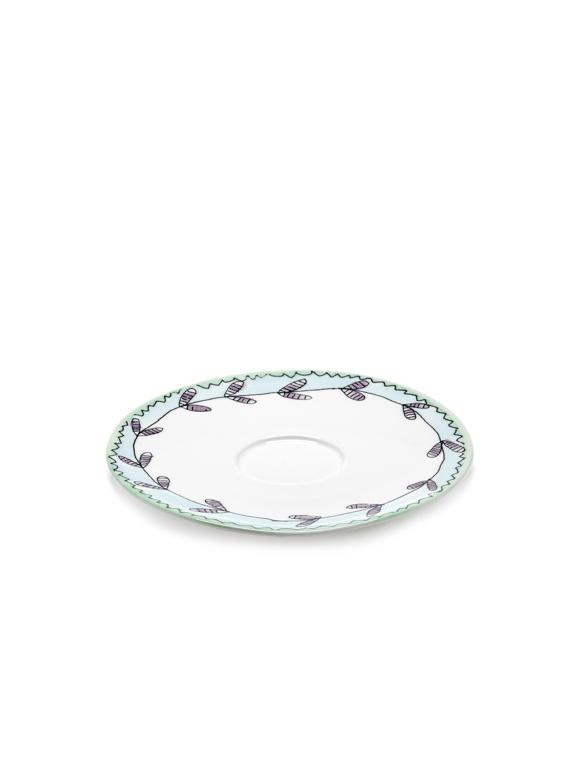 Serax Midnight Flowers Schotel voor theekop - Ø158mm - Blossom Milk