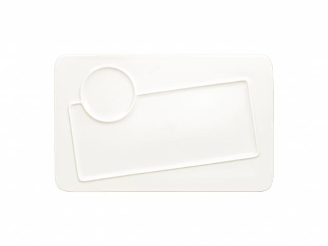 RAK Suggestions Create Bord rechthoekig 2 zones - 350x220x15mm - Plain white