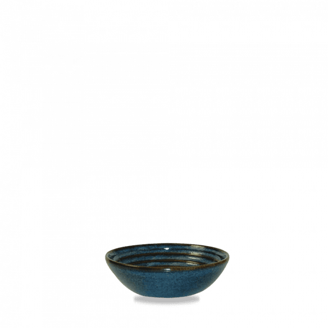 Churchill Bit on the Side Saus/dip schaaltje geribbeld - Ø113mm - 0.14Ltr - Sapphire Blue