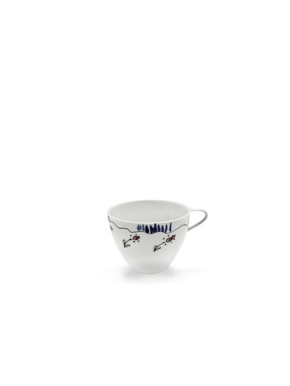 Serax Midnight Flowers Koffiekop hoog - 80x65x48mm - Anemone Milk