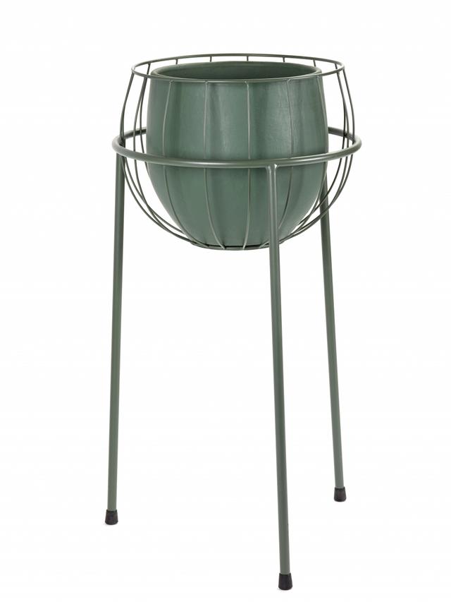 Serax Plant stand kooi incl. pot - 400x400x745mm - Army green