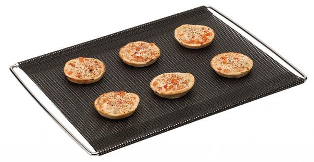 Bakeflon Brood-/afbakmat verstelbaar geperforeerd - 400x600mm - Zwart