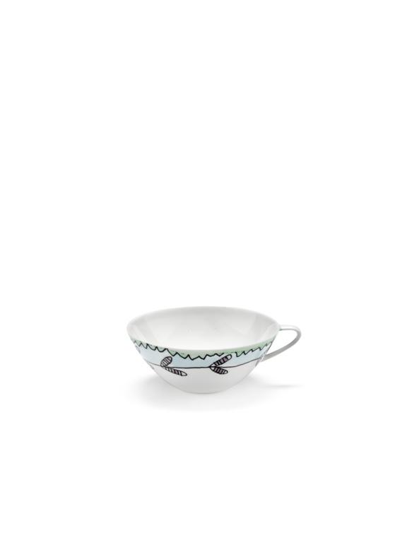 Serax Midnight Flowers Koffiekop laag - 100x86x33mm - Blossom Milk