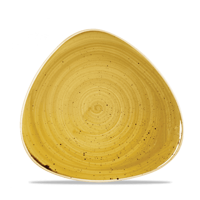 Churchill Stonecast Bord plat driehoek - B 203mm - Mustard