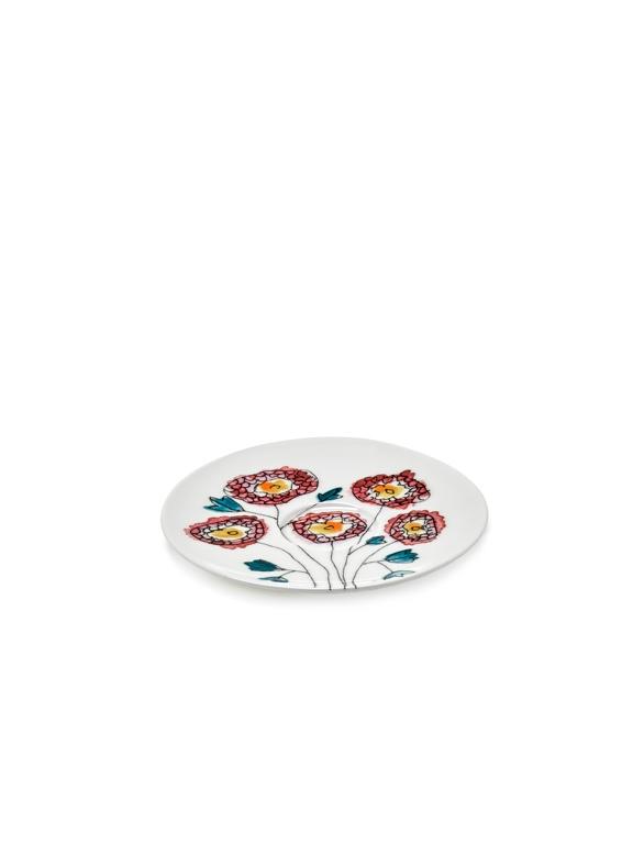 Serax Midnight Flowers Schotel voor koffiekop laag - Ø125mm - Anemone Milk