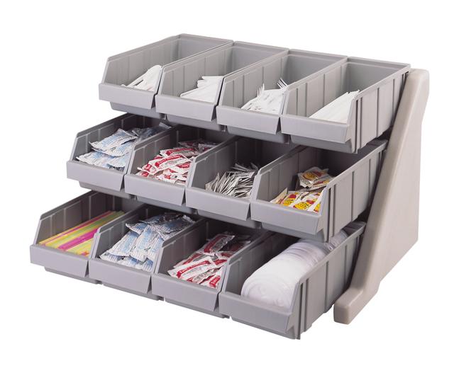 Cambro Rek met 12 bestekbakjes Versa - 648x543x362mm - Speckled Gray