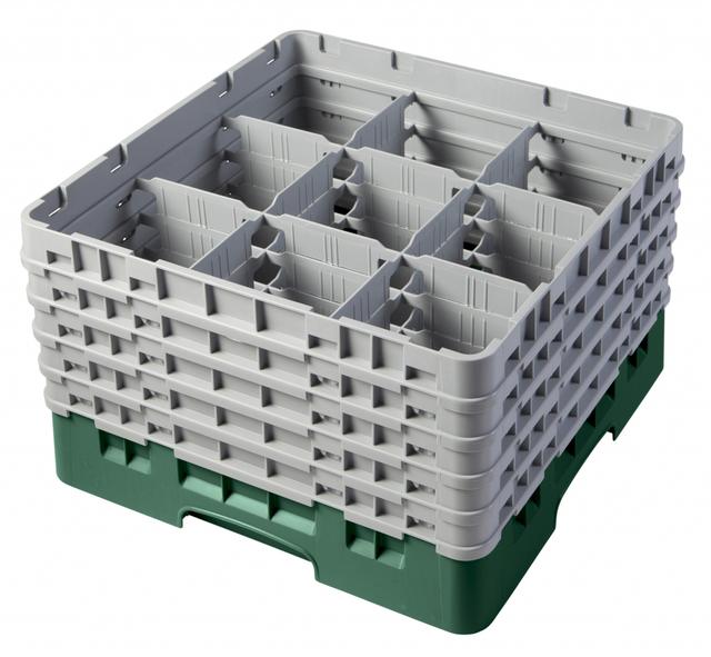 Cambro Voetglazenkorf met 5 opzetstukken - 500x500 H 308mm max 257mm 9 compartimenten - Sherwood Gre