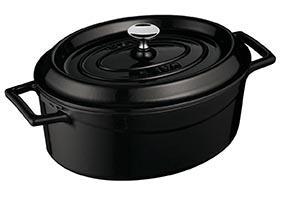 LAVA Trendy Casserole ovaal - 3.91Ltr - Black/Black